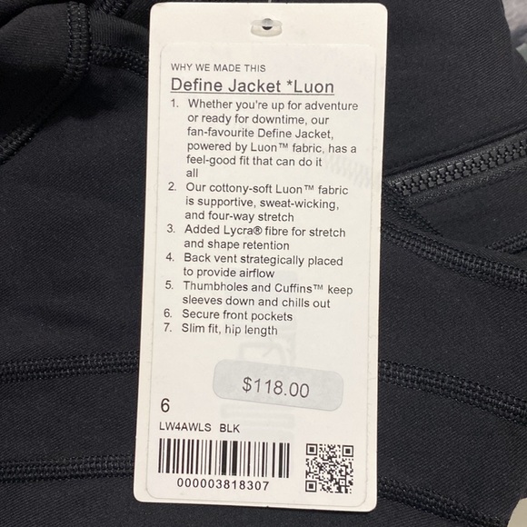 Lululemon Define Jacket Luon Black - Picture 4 of 9